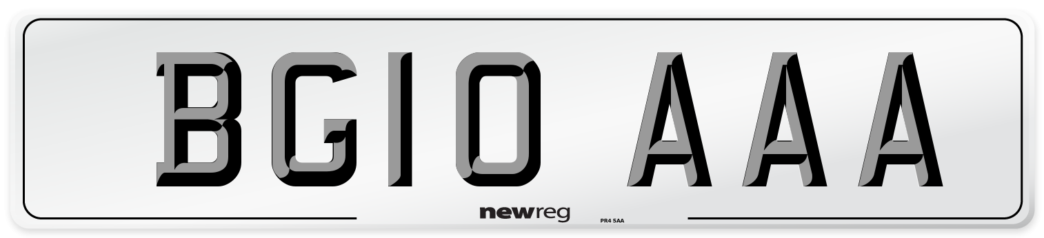 BG10 AAA Number Plate from New Reg